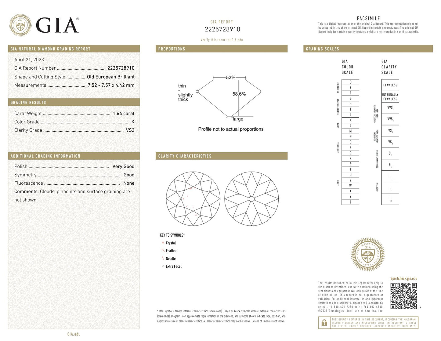3.16ctw Old European K VS1-VS2 GIA (Matched Pair)