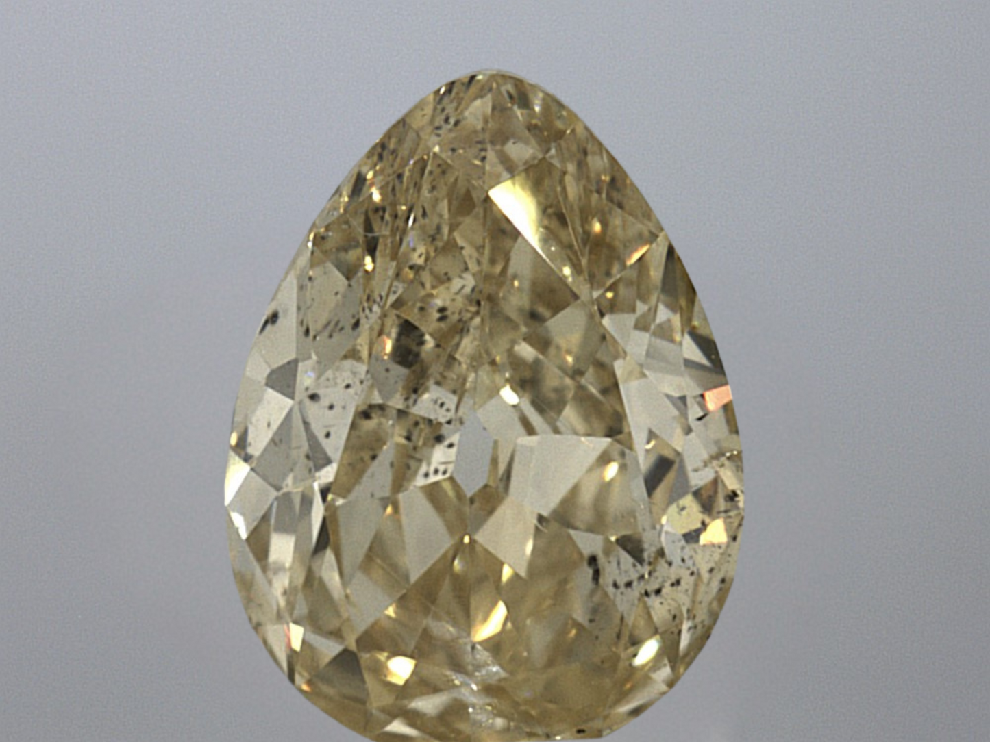 1.75 Pear Shape Fancy Brown Orangy Yellow I1