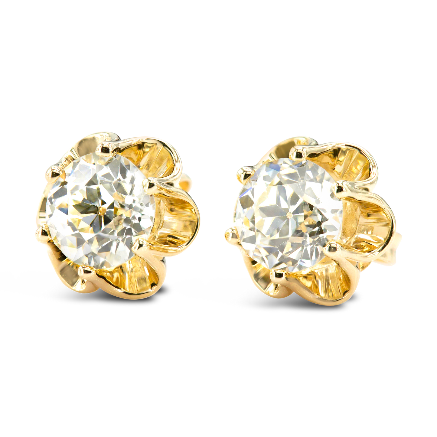 Old European Cut Buttercup Studs