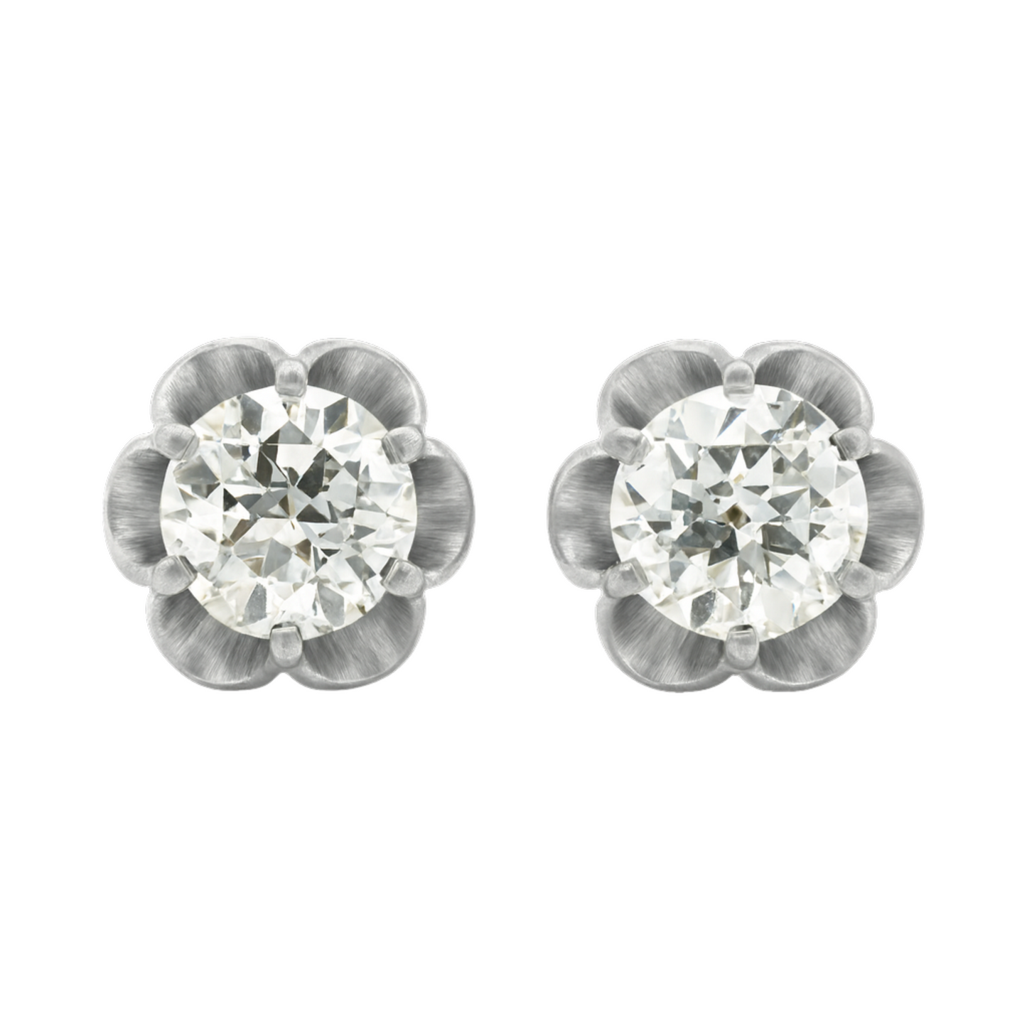 Old European Cut Buttercup Studs