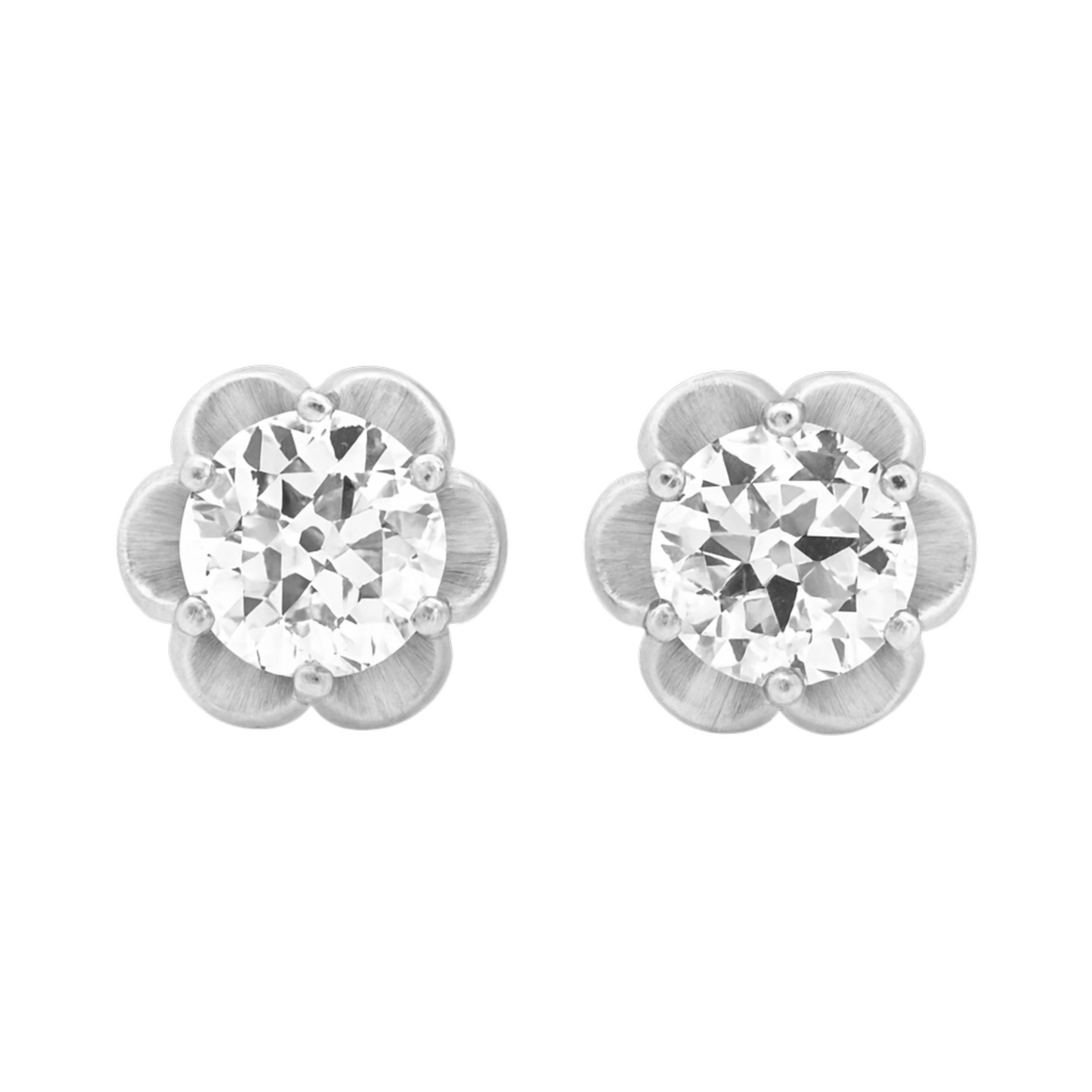 Old European Cut Buttercup Studs