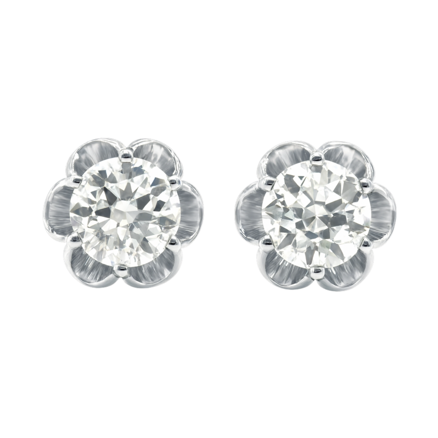 Old European Cut Buttercup Studs