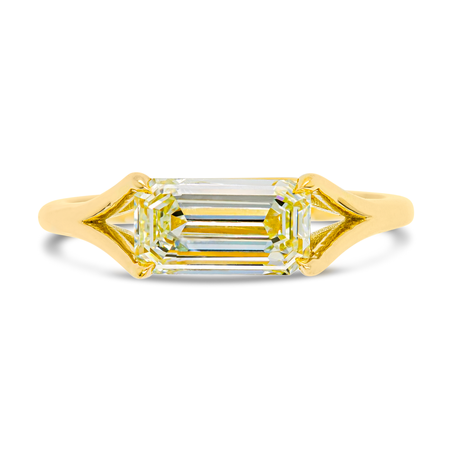 East-West Split Shoulder Ring