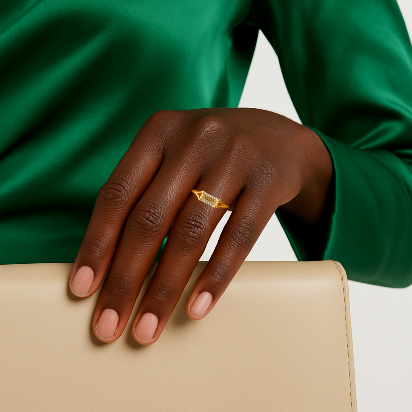 East-West Bezel Ring