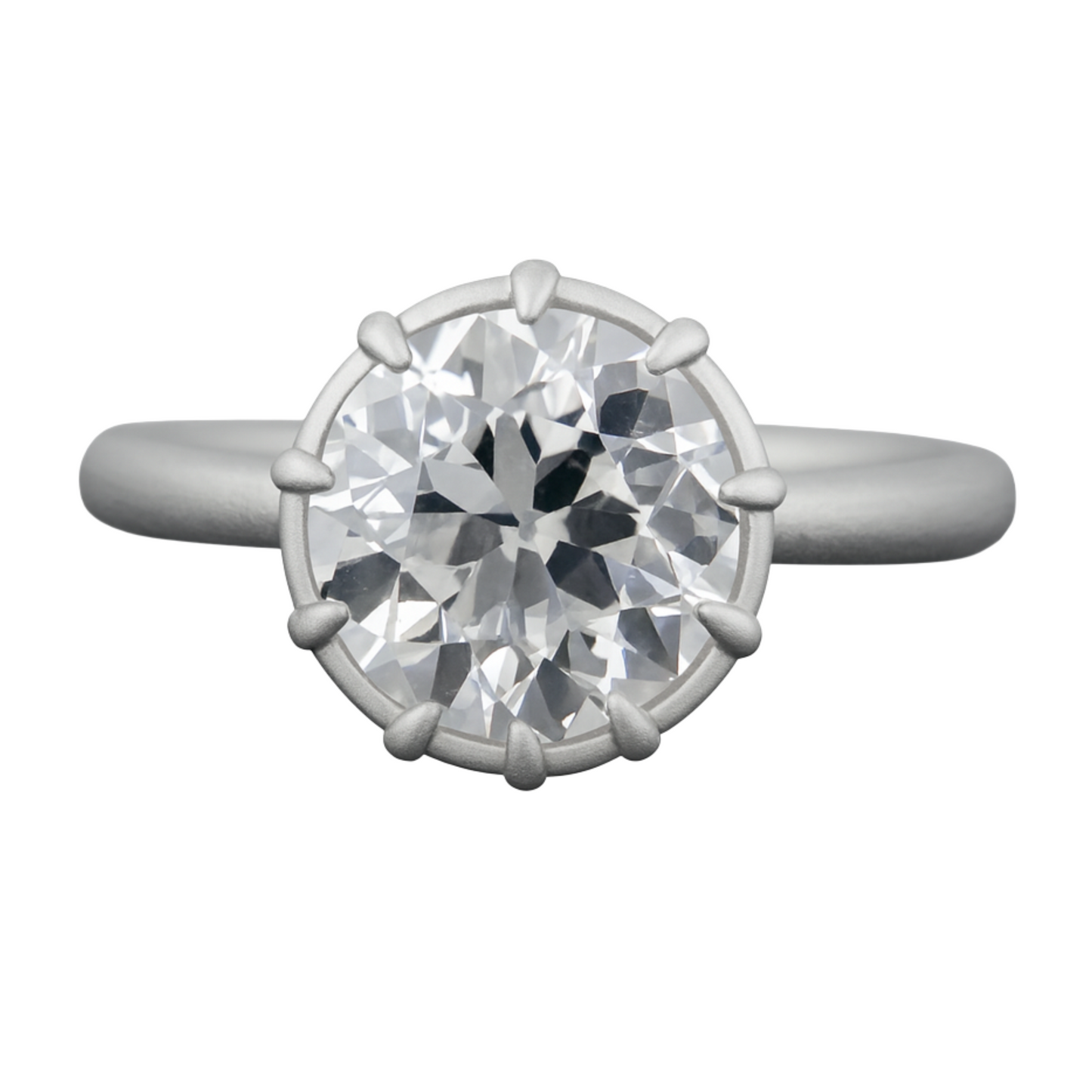 Georgian Inspired Collet Solitaire Ring