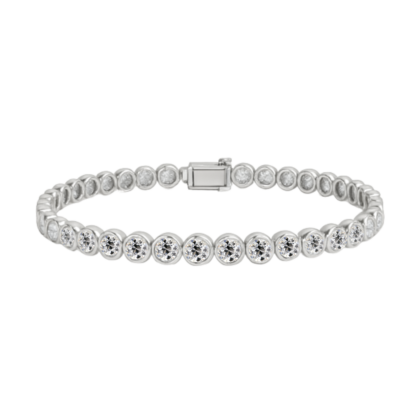 Old Cut Bezel Tennis Bracelet