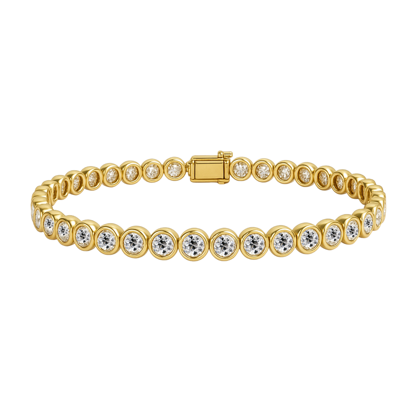 Old Cut Bezel Tennis Bracelet