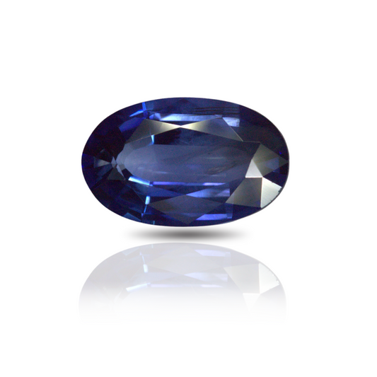4.96 Sapphire Oval Blue Heated