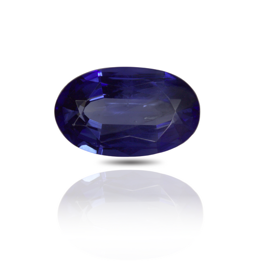 4.96 Oval Sapphire Blue Heated