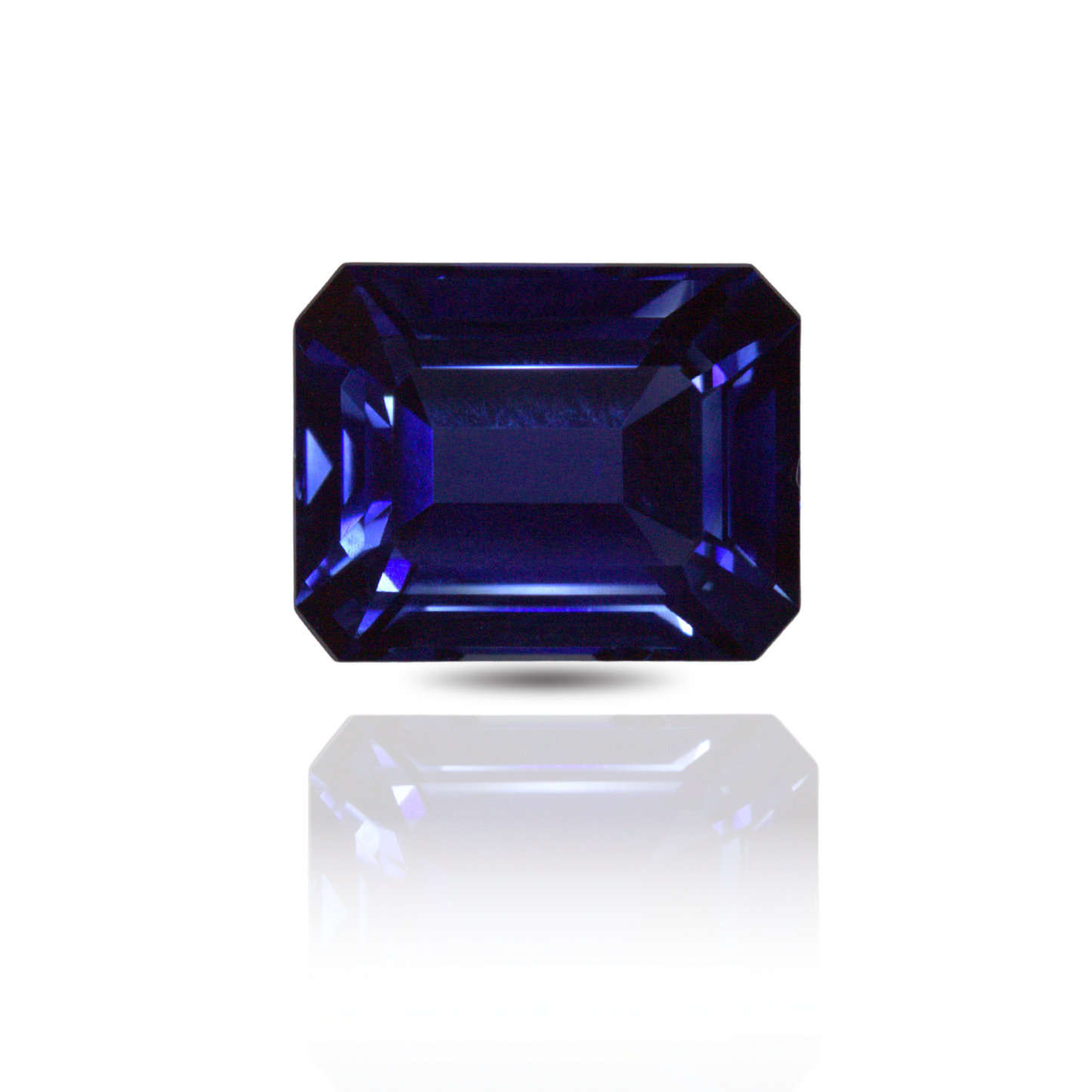 6.04 Emerald Cut Sapphire Blue Thailand NH
