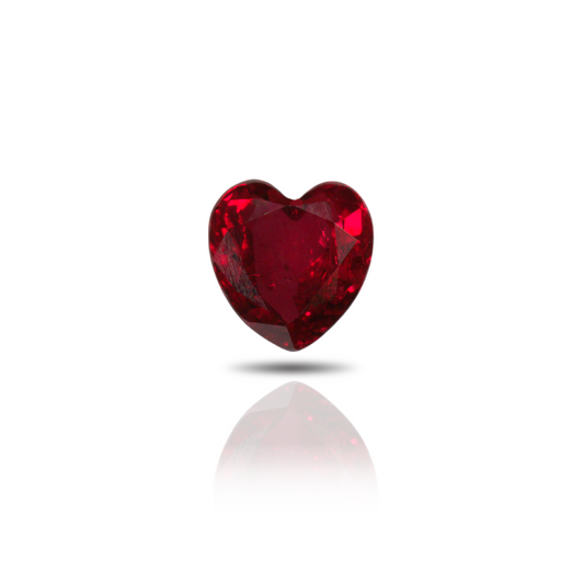 1.25 Heart Shape Ruby AGL Thailand AGL Heated
