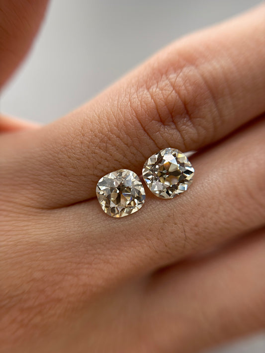 4.75ctw Old Mine O-P VS1 GIA (Matched Pair)