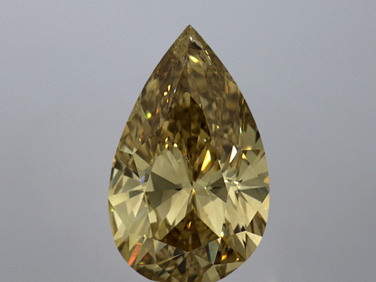 1.52 Pear Shape Fancy Brown-Yellow SI2 GIA