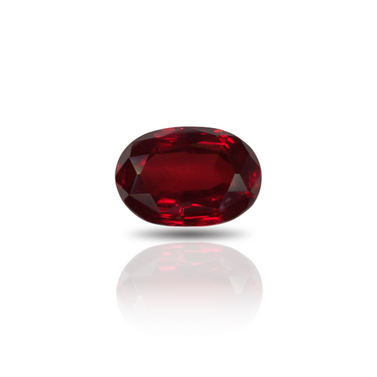 1.79 Ruby, Oval, Vivid Red, "Pigeons Blood' Mozambique NH GRS