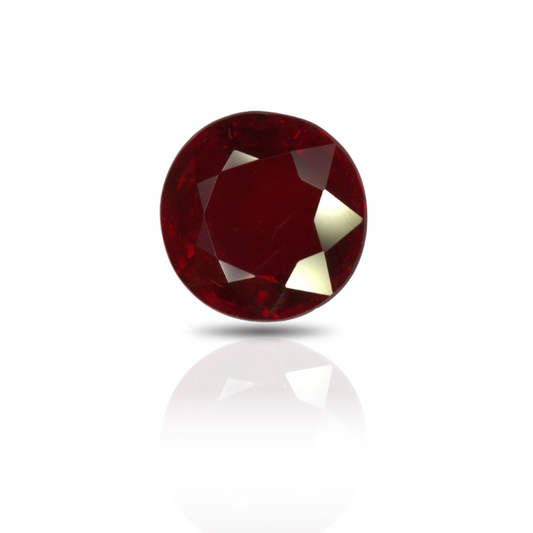 3.02 Ruby, Round, Mozambique NH 'Pigeon Blood' GRS