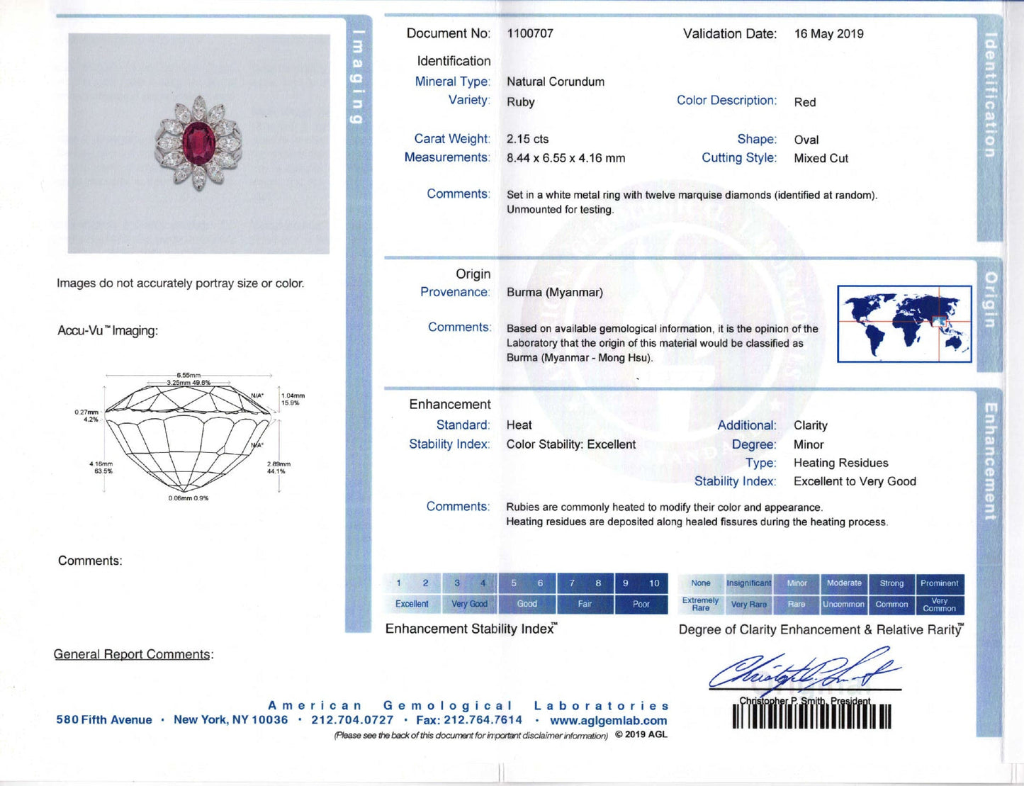 1.88 Ruby, Round, Burma No Heat