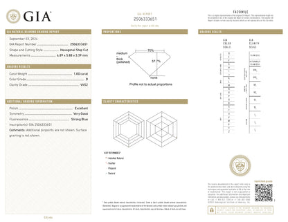 1.00 Hexagon D VVS2 GIA