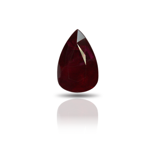 3.17 Ruby, Pear Shape, Red, Mozambique NH GRS
