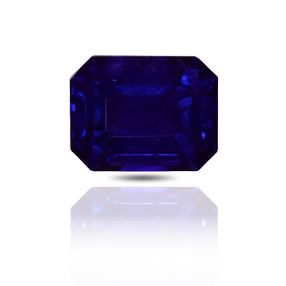 5.61 Emerald Cut Sapphire Blue Ceylon GIA Heated