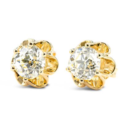 Old European Cut Buttercup Studs
