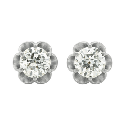 Old European Cut Buttercup Studs