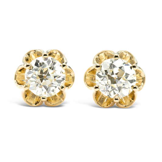 Old European Cut Buttercup Studs
