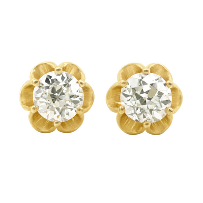 Old European Cut Buttercup Studs