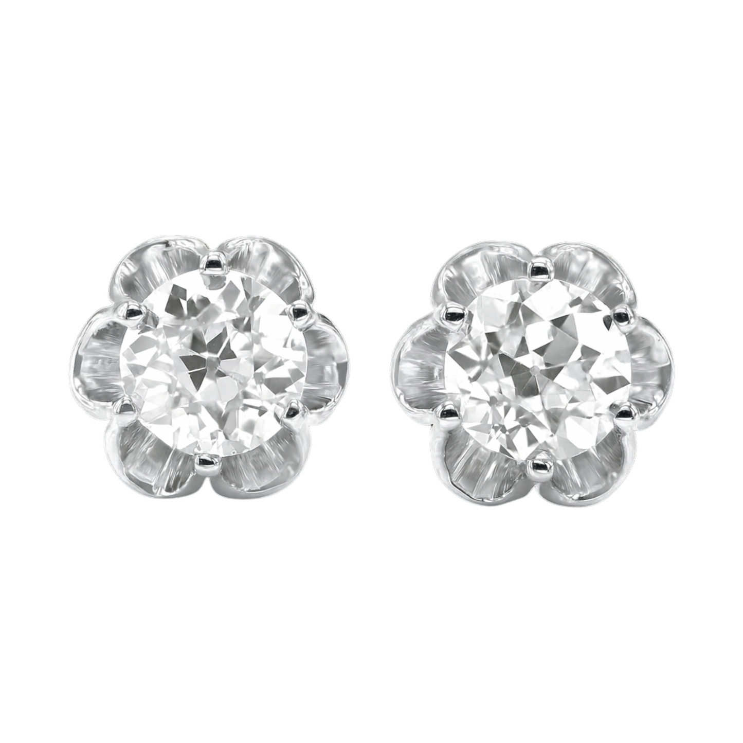 Old European Cut Buttercup Studs