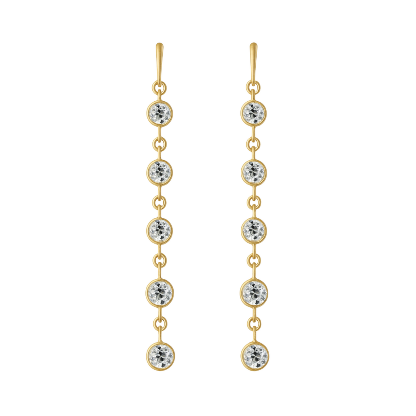 Old European Cut Diamond Five Drop Earrings