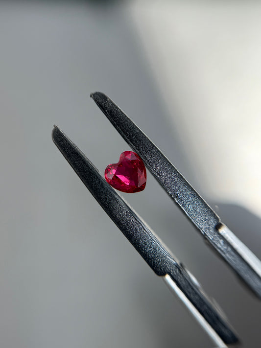 1.25 Heart Shape Ruby AGL (Thai, Heated)