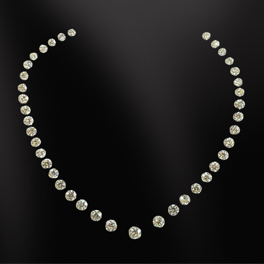 32.68 Old European Cape Graduated Necklace Layout WX SI+