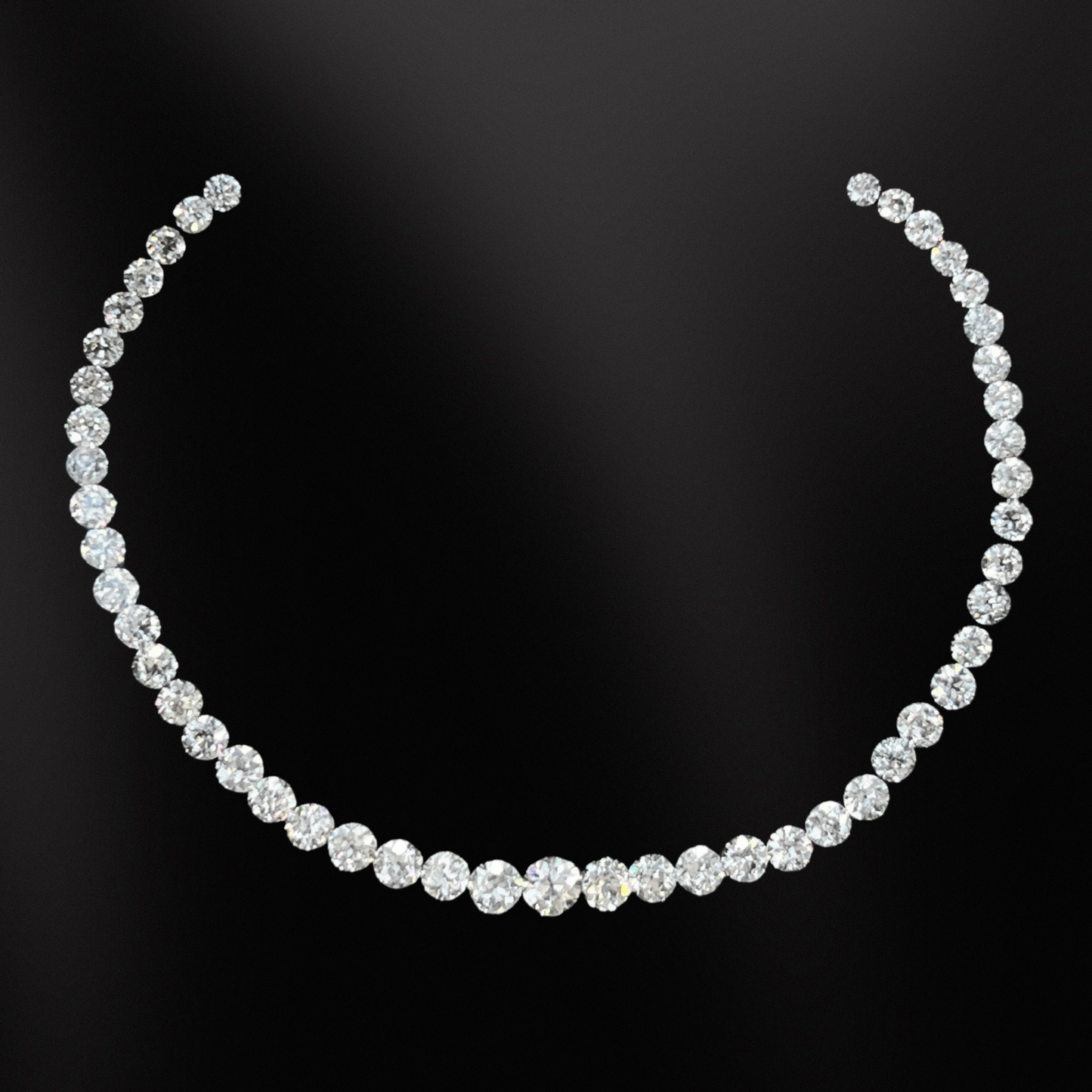 40.44 Old European Graduated Necklace Layout