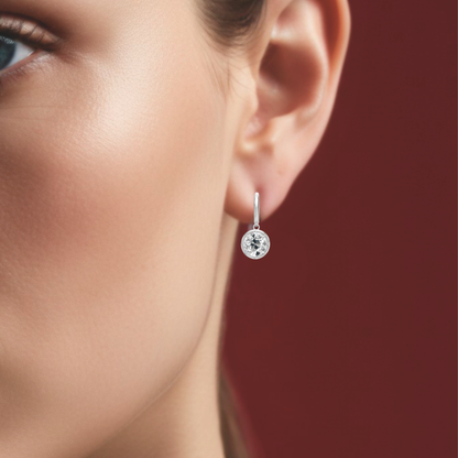 Old European Cut Diamond Drop Earrings