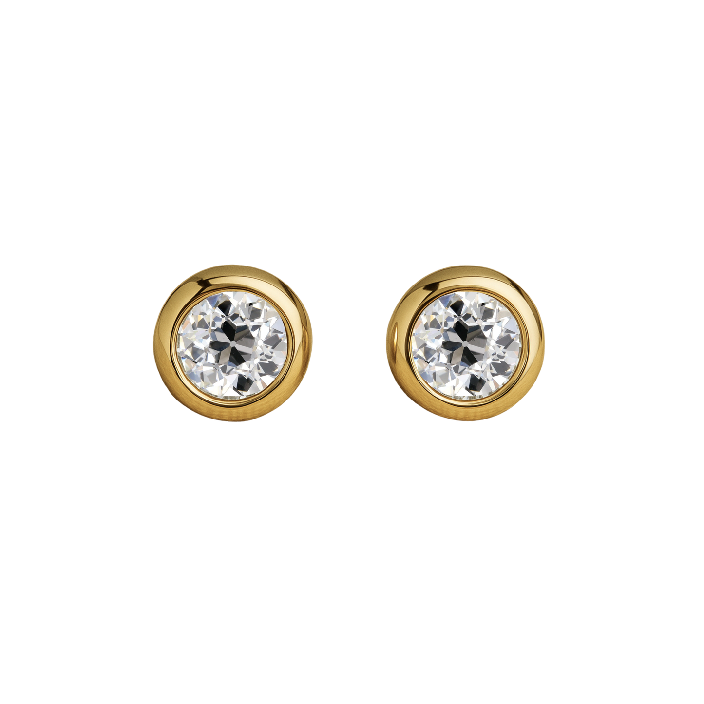 Old Cut Diamond Stud Earrings