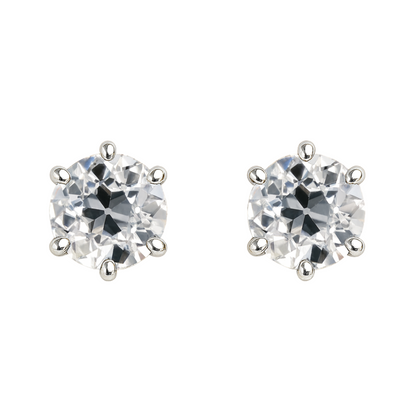Old Cut Six Prong Studs