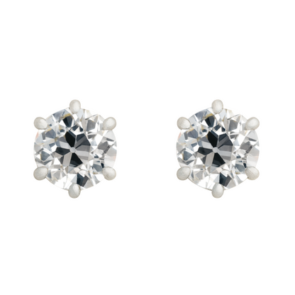 Old Cut Six Prong Studs