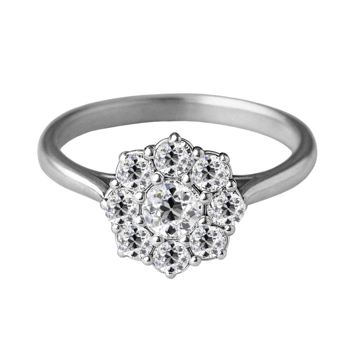 Old Cut Victorian Cluster Ring