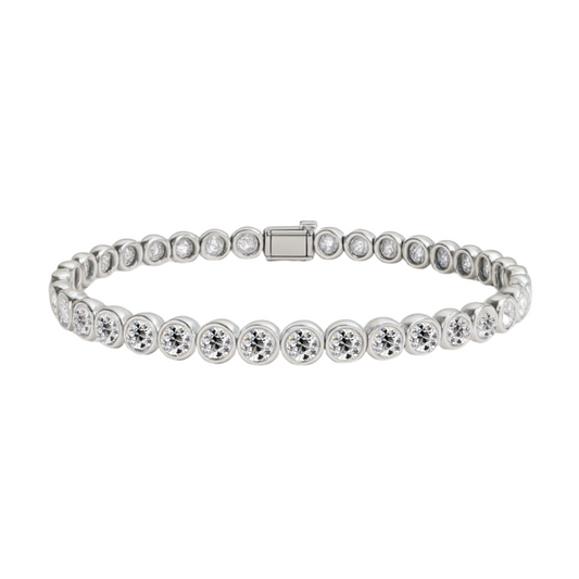 Old Cut Bezel Tennis Bracelet