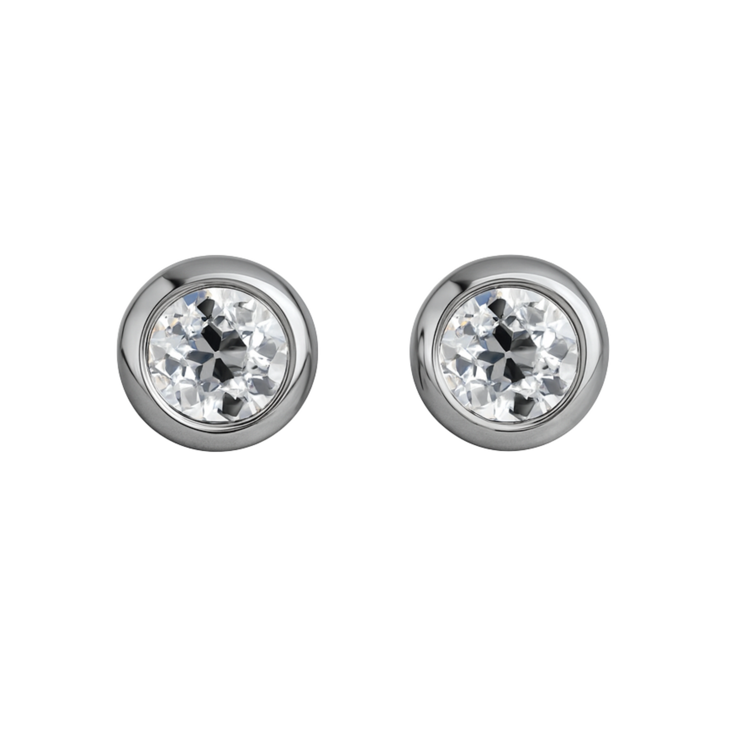 Old Cut Diamond Stud Earrings