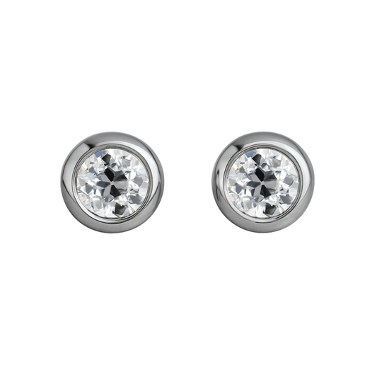 Old Cut Diamond Stud Earrings