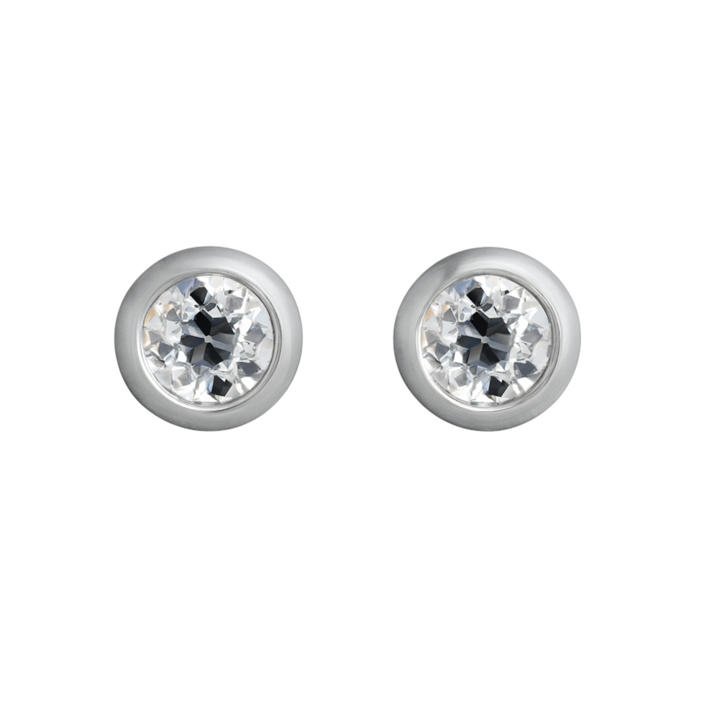 Old Cut Diamond Stud Earrings