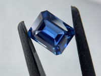 6.04 Emerald Cut Sapphire Blue Thailand NH