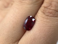 3.03 Ruby Cushion Modified Vivid Red Mozambique NH