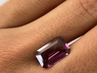 4.63 Emerald Cut Spinel Purplish Pink GIA NH