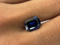 3.85 Emerald Cut Sapphire Thailand GIA Heated