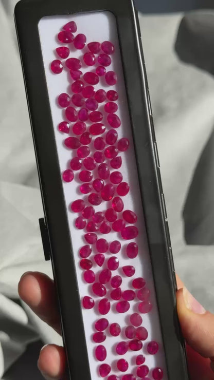 87.37 Ruby, Mixed Fancy, Red Heated