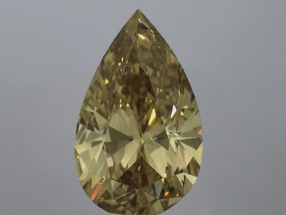 1.52 Pear Shape Fancy Brown-Yellow SI2 GIA