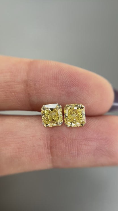 2.29ctw Radiant FY SI2 GIA (Matched Pair)