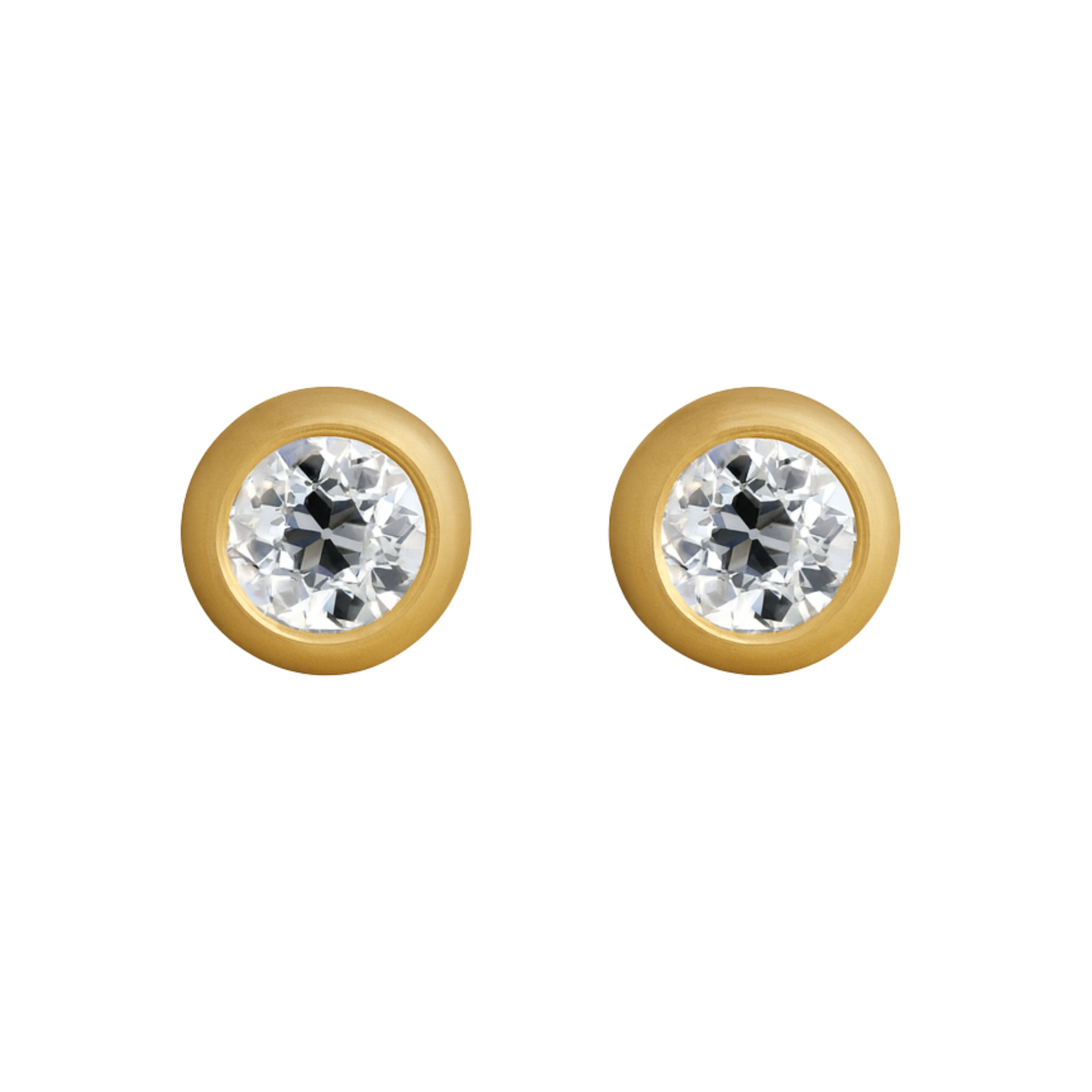 Old Cut Diamond Stud Earrings