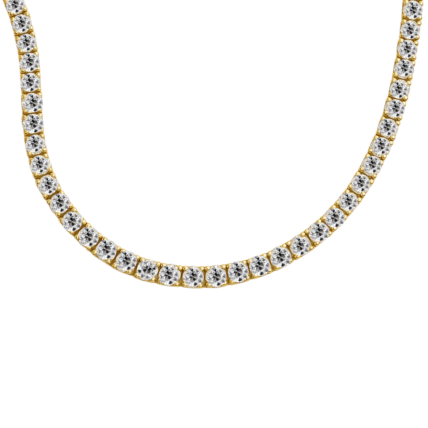 Old European Cut Bezel Tennis Necklace